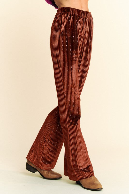 Warehouse|Davi & Dani Elastic Waist Knit Flare Pants