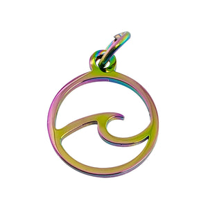 Stainless Steel Wave Charm