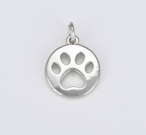 18K Gold Filled Paw Print Charm, Dog Pet Lover Charm