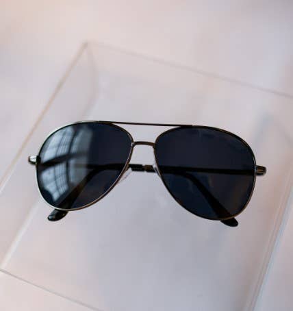 Studio|Aviator Gunmetal Sunglasses