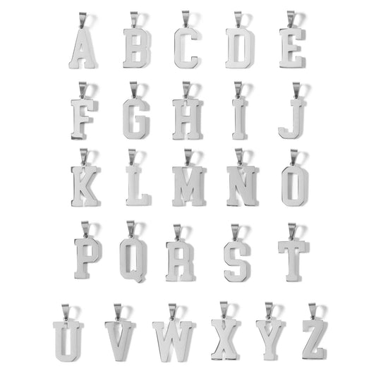 Stainless Steel Sport Letter Pendant