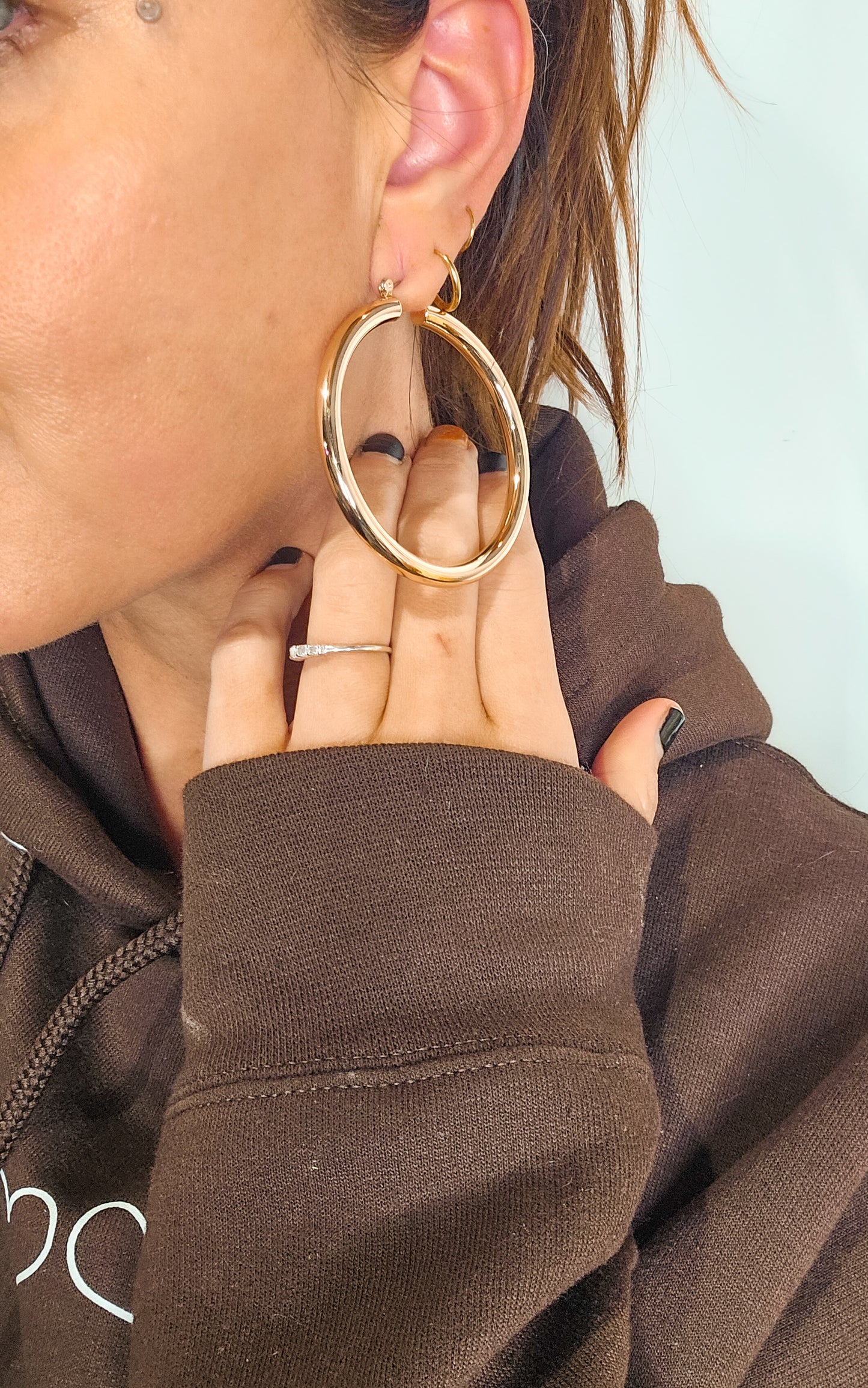 Big Hoop Energy Earrings In Gold