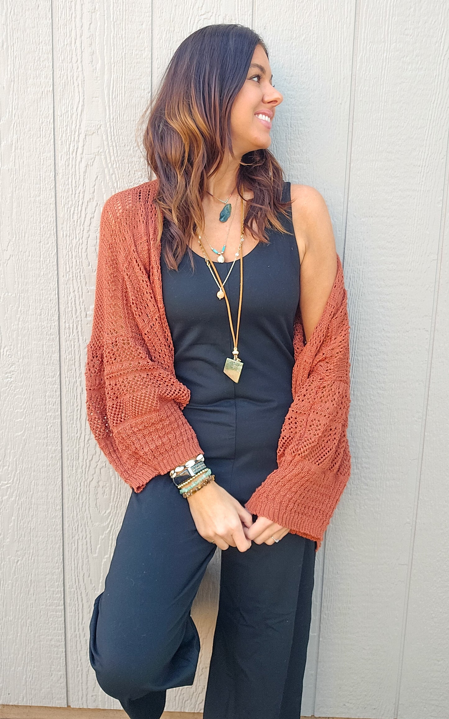 Studio|Wanderlust Cardi In Rust