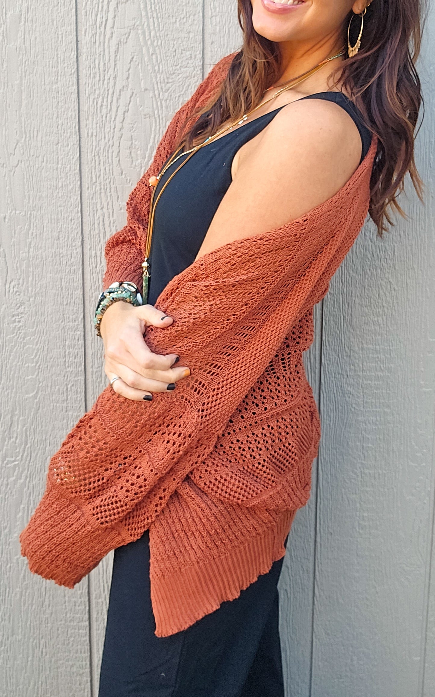 Studio|Wanderlust Cardi In Rust