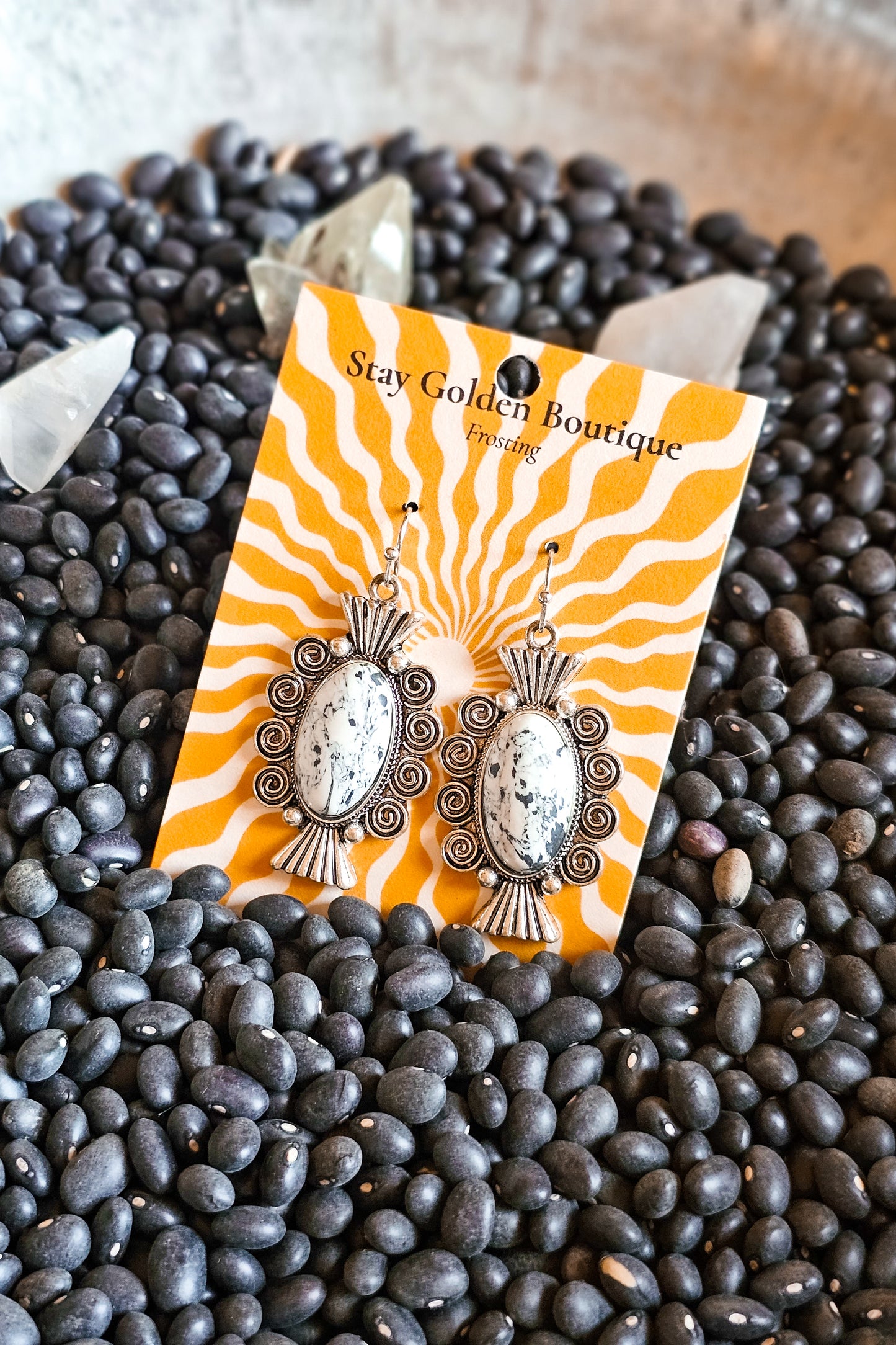 The Aledo Earrings In White Buffalo