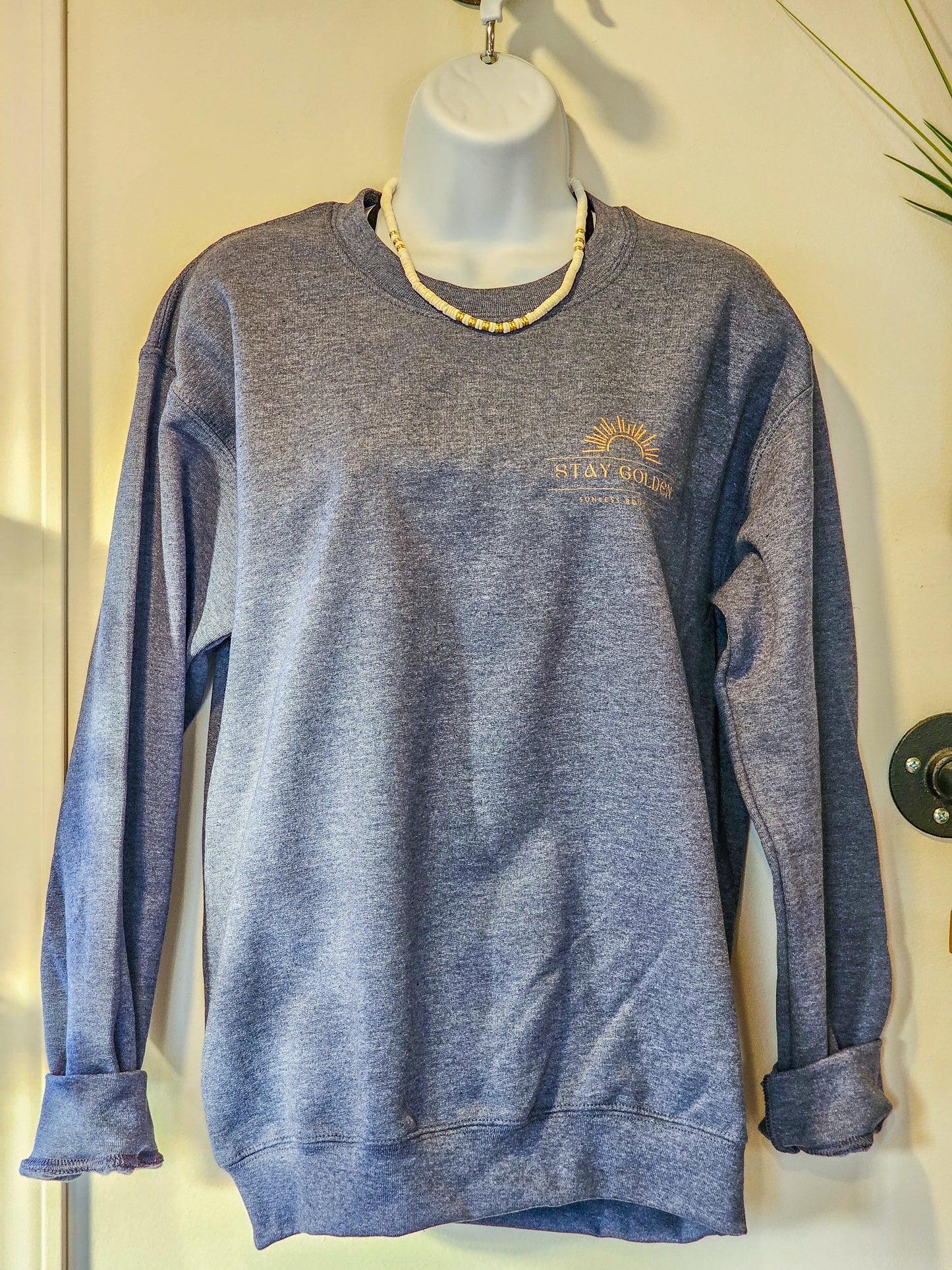 Studio| Stay Golden Crew Neck Sweatshirt