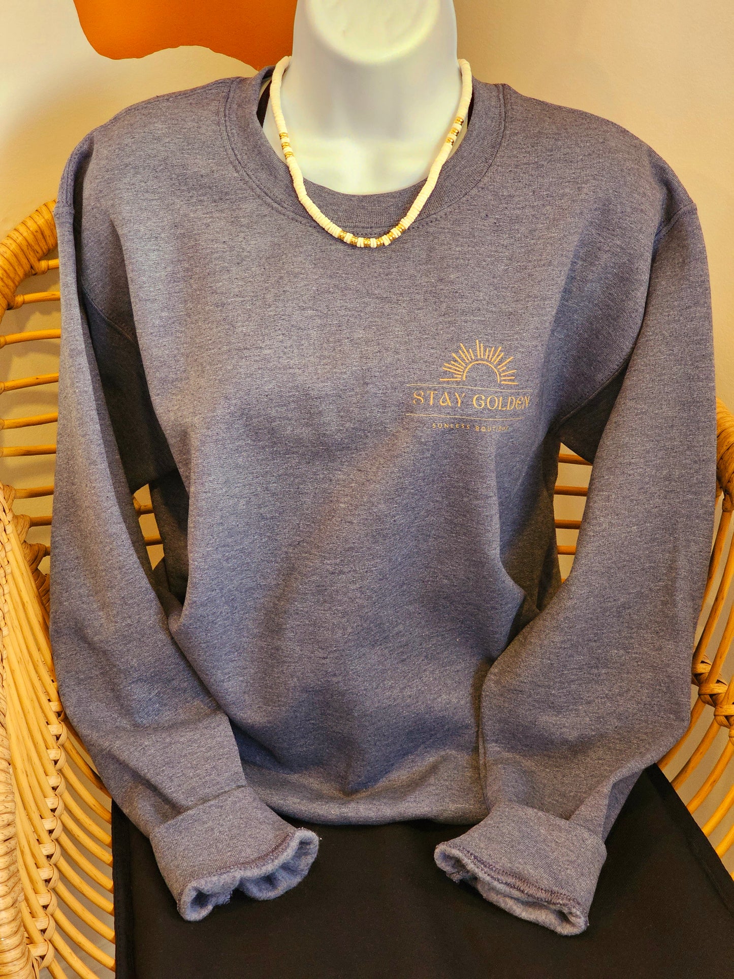 Studio| Stay Golden Crew Neck Sweatshirt