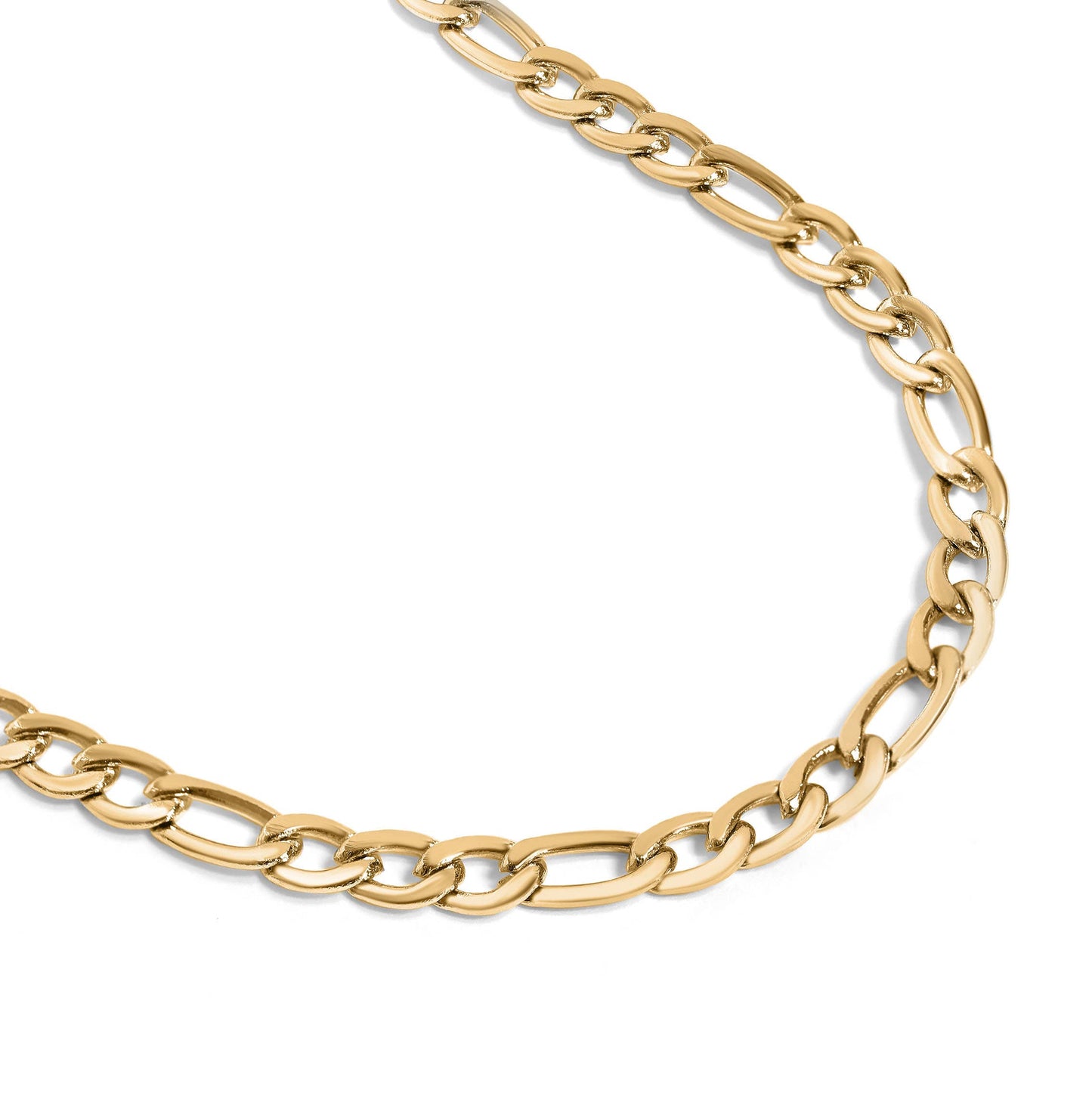 Water Proof 18K Gold Figaro Chain Necklace