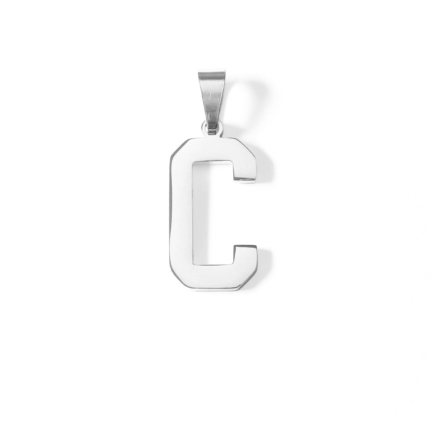 Stainless Steel Sport Letter Pendant