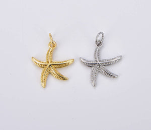 Tiny Mini Gold Filled Starfish Sea Charm Pendant