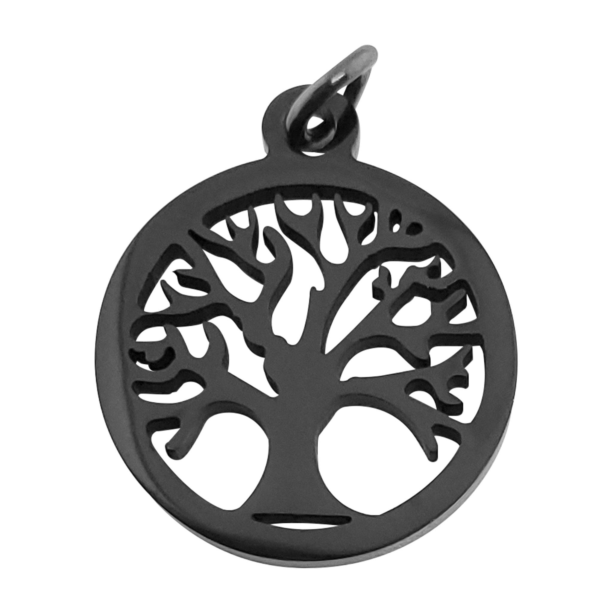 18K PVD Coated Stainless Steel Tree of Life Charm