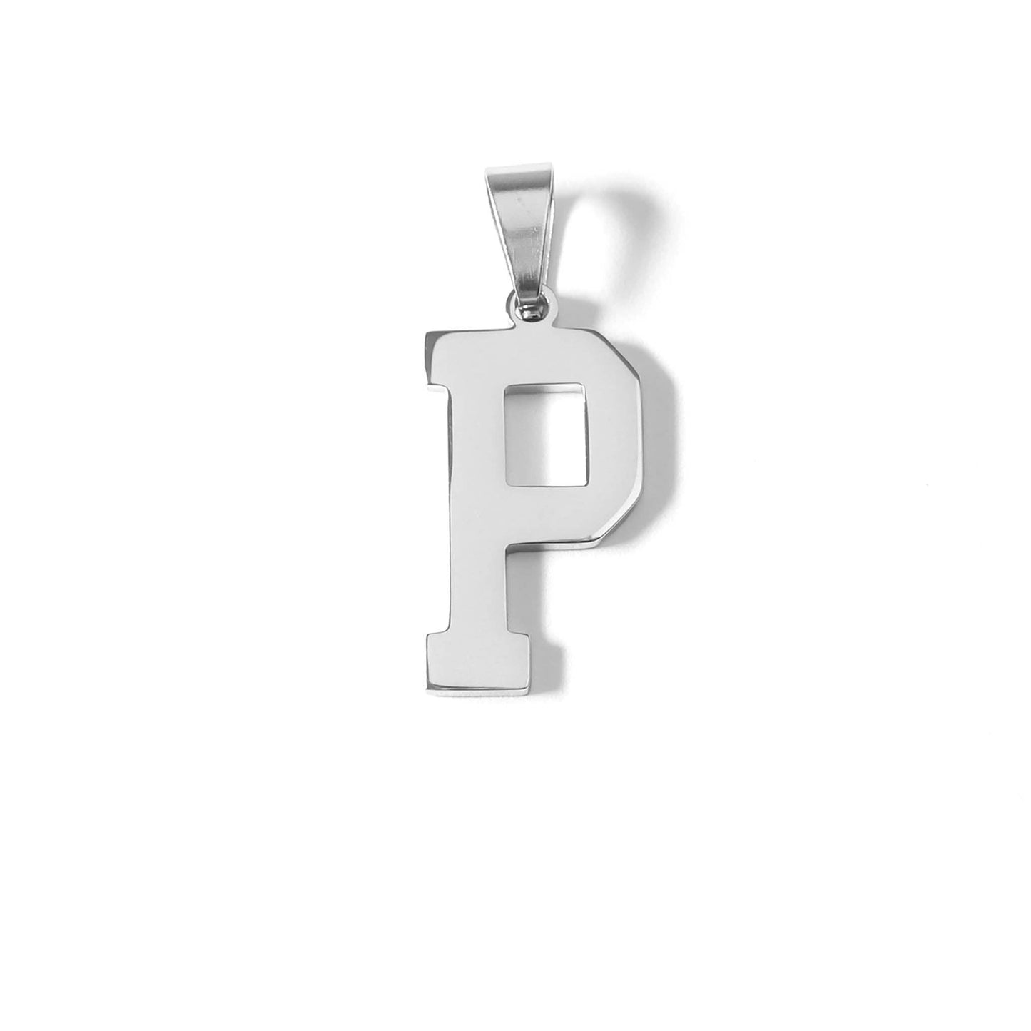 Stainless Steel Sport Letter Pendant