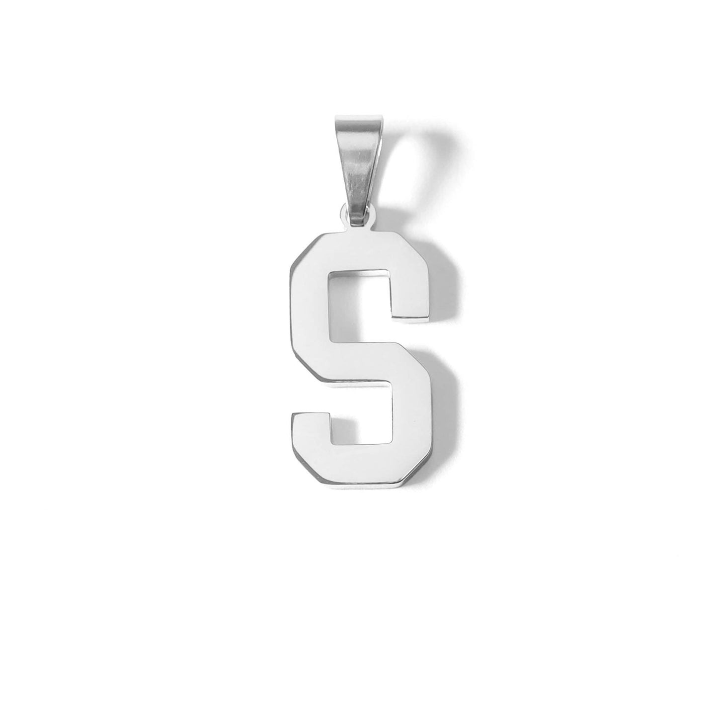 Stainless Steel Sport Letter Pendant