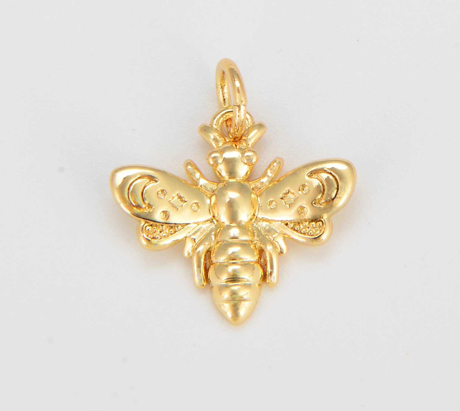 Dainty Gold Filled Queen Bee Charm, Insect Bug Pendant