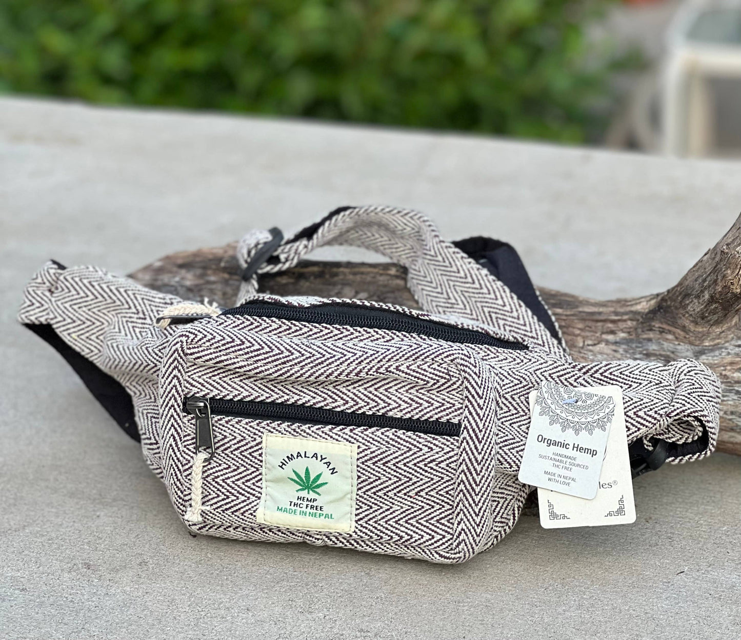 Studio|Eco-Friendly Boho Hippie Style Hemp Fanny Pack Sling Bum Bag