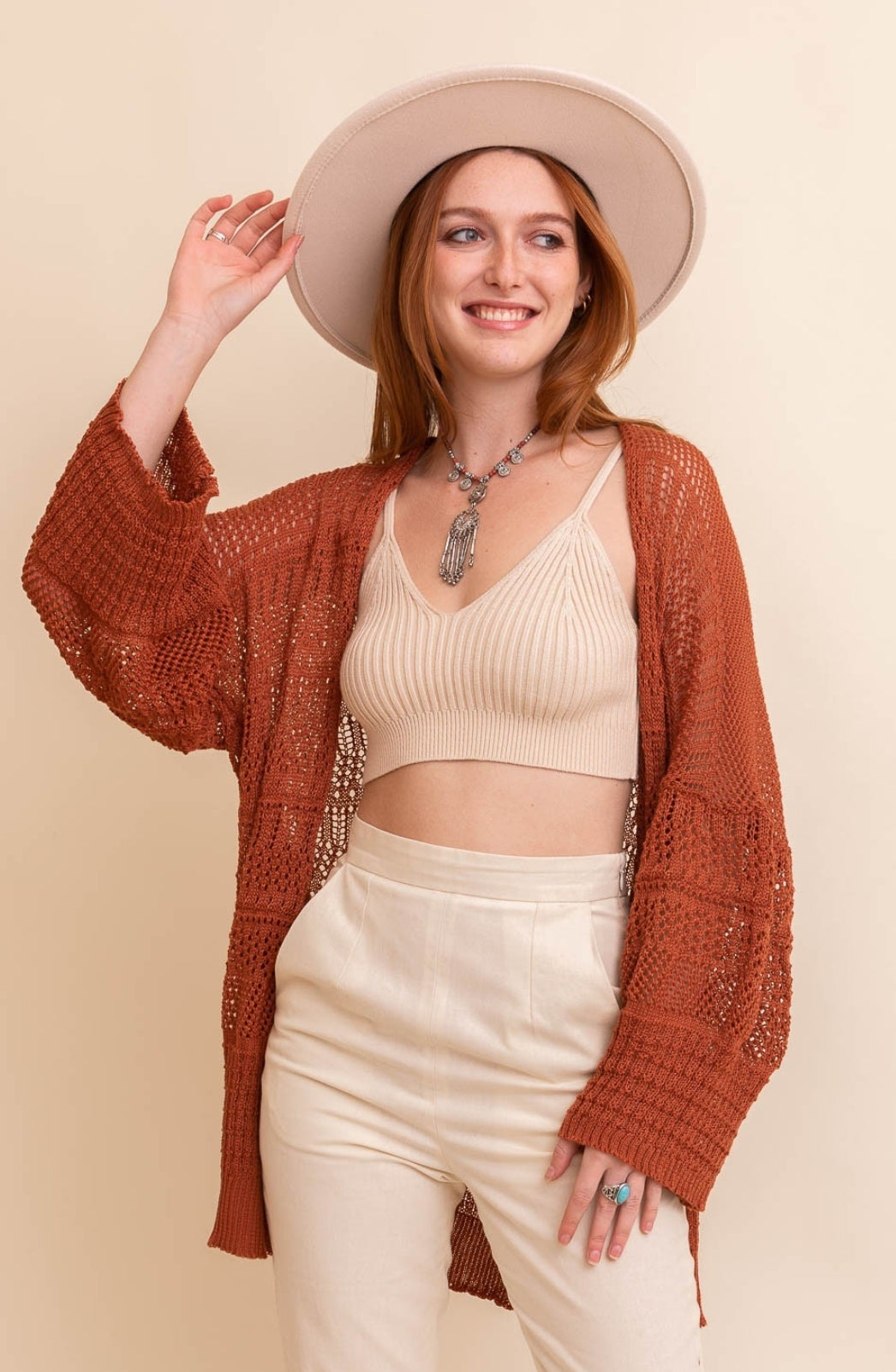 Studio|Wanderlust Cardi In Rust