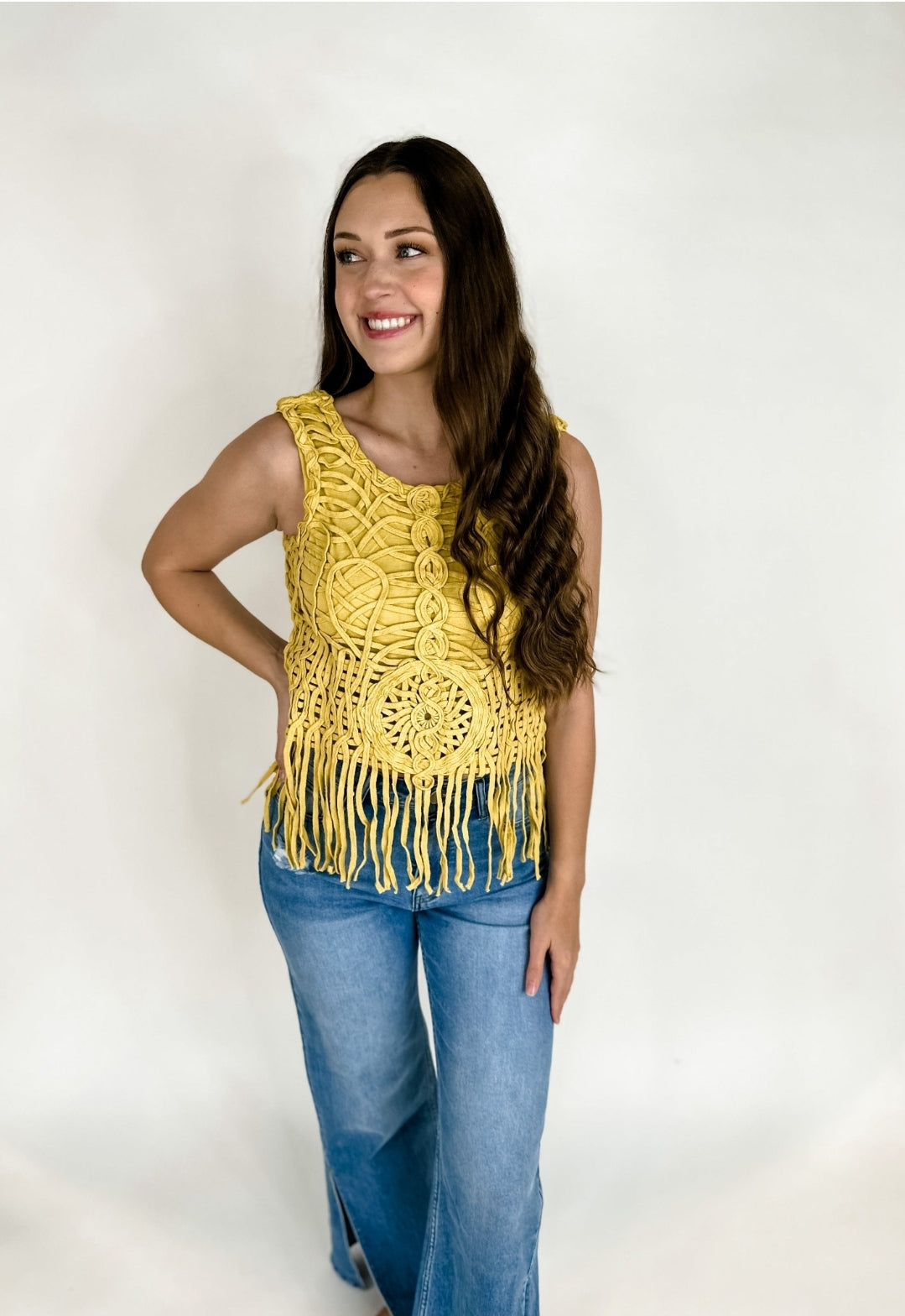 Studio|Like A Wildflower Fringe Top