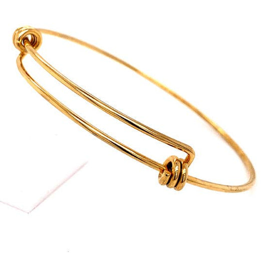 18k Stainless Steel Gold PVD Coated Expandable Bangle Bracelet