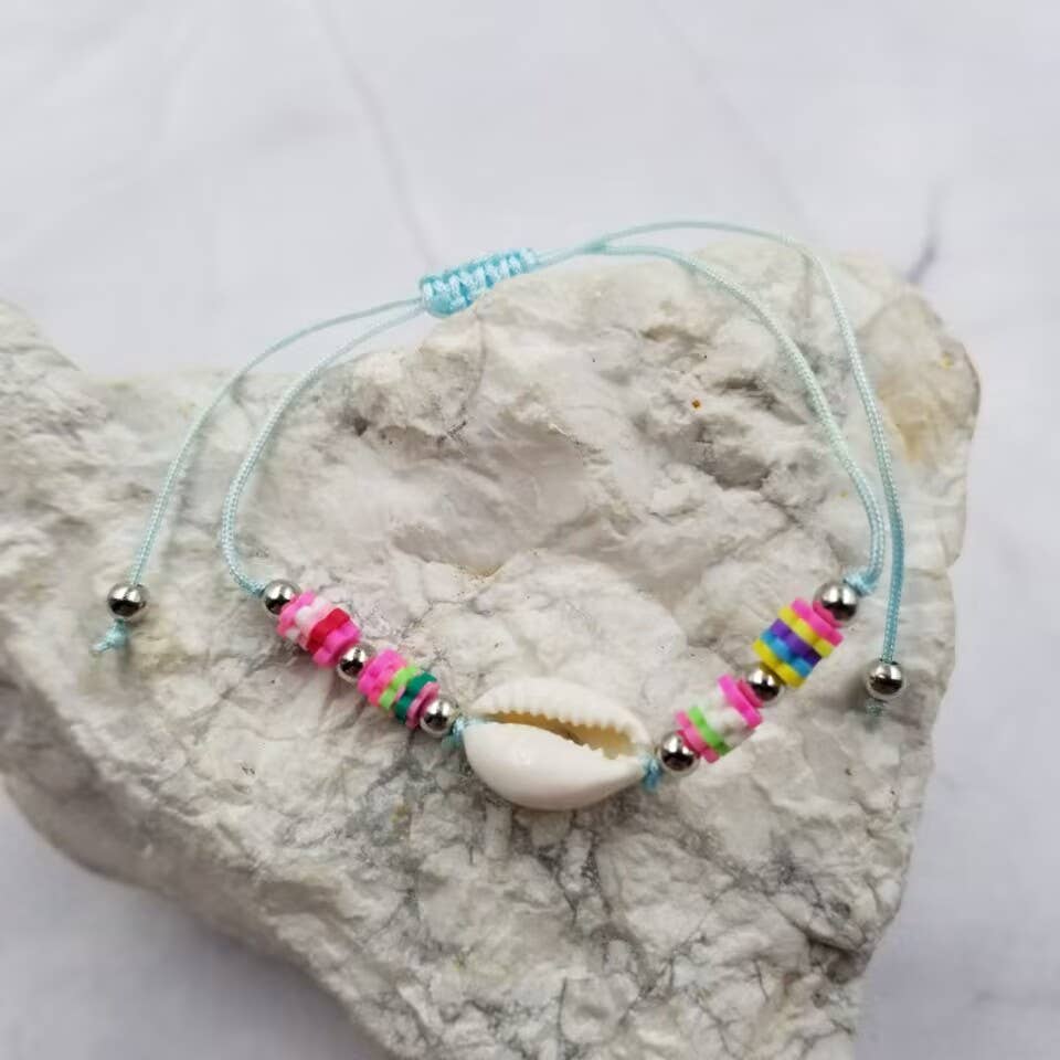 Shell Corded Heishi Bead Bracelet