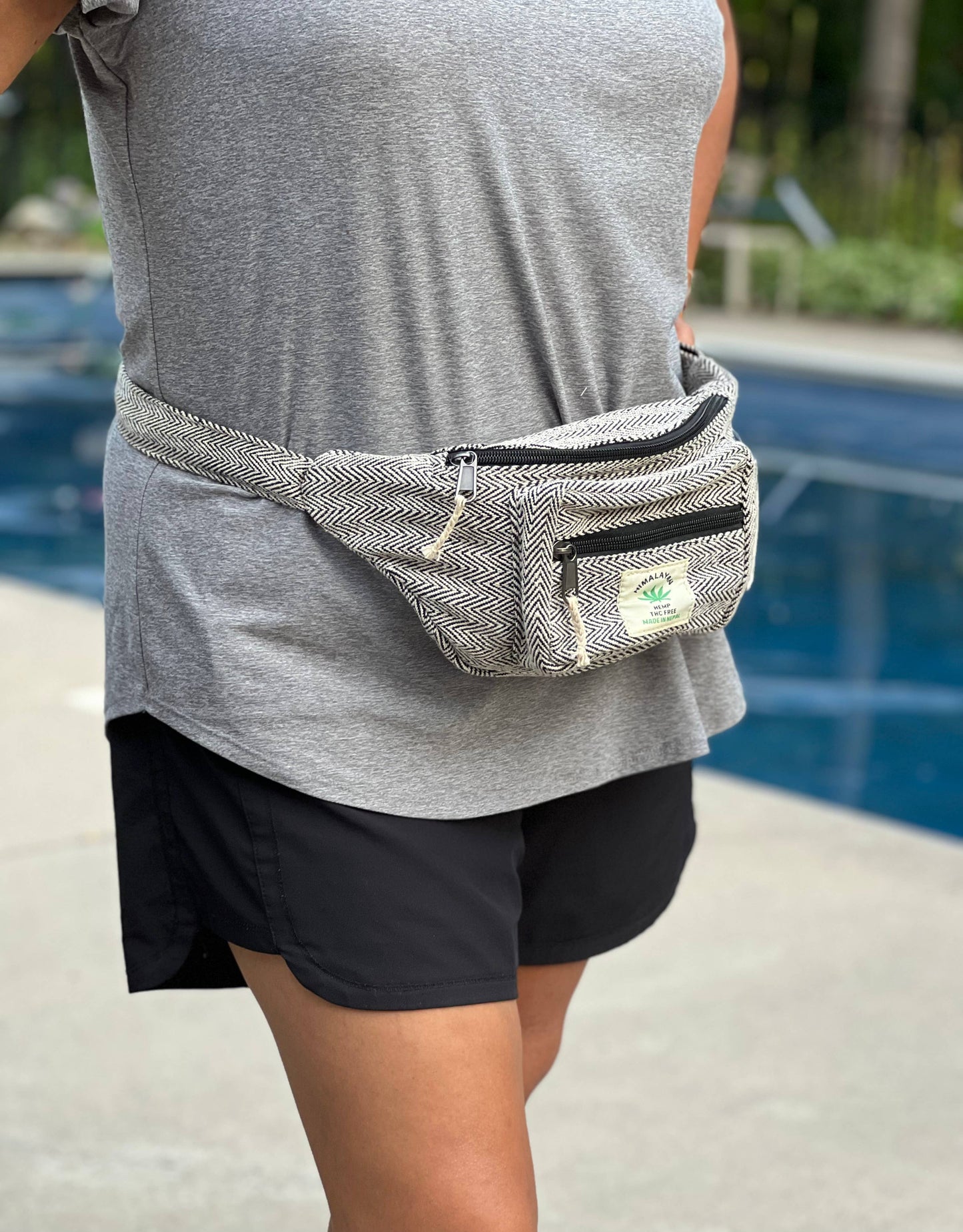 Studio|Eco-Friendly Boho Hippie Style Hemp Fanny Pack Sling Bum Bag