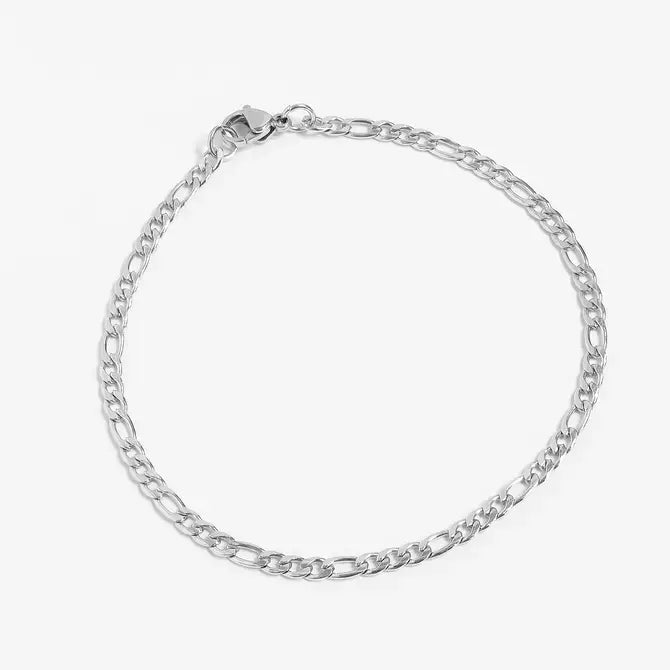 Stainless Steel Figaro Chain Bracelet/Anklet