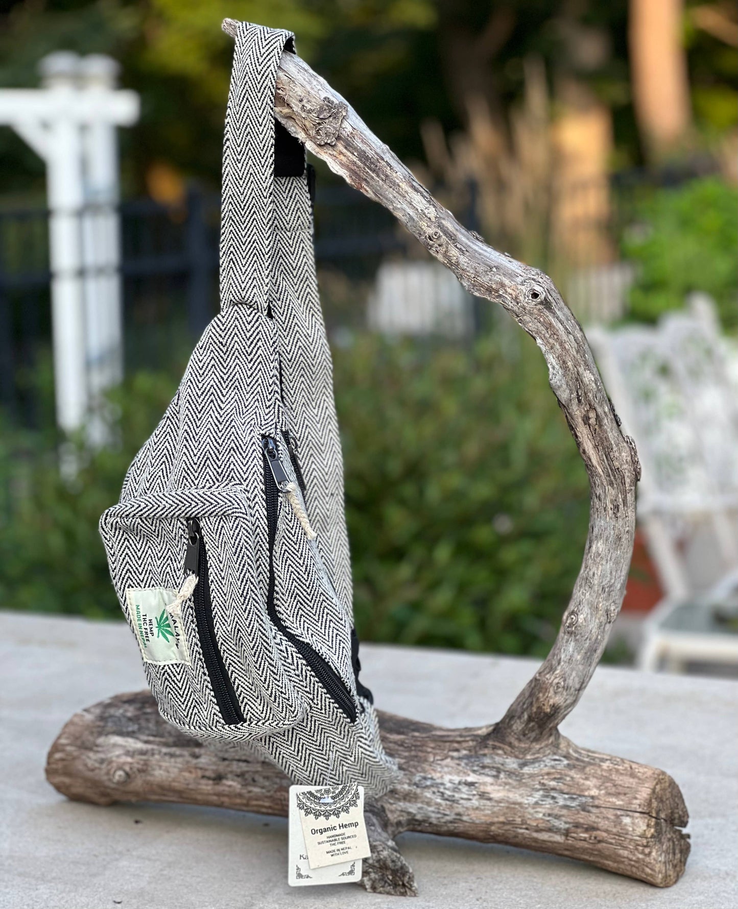 Studio|Eco-Friendly Boho Hippie Style Hemp Fanny Pack Sling Bum Bag