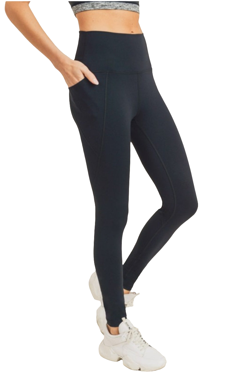 Studio|Mono B Tummy-Control Essential Solid Leggings