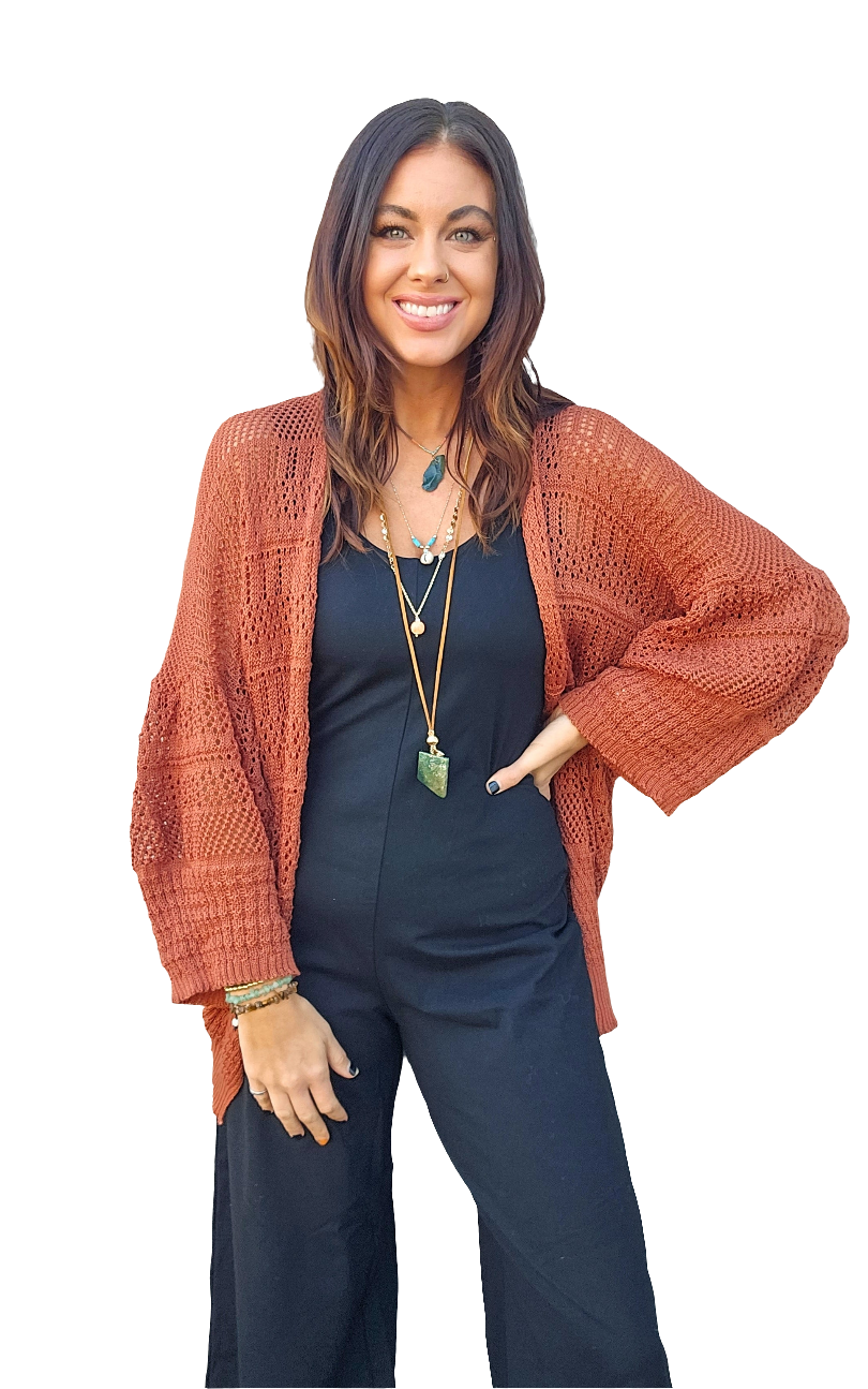 Studio|Wanderlust Cardi In Rust