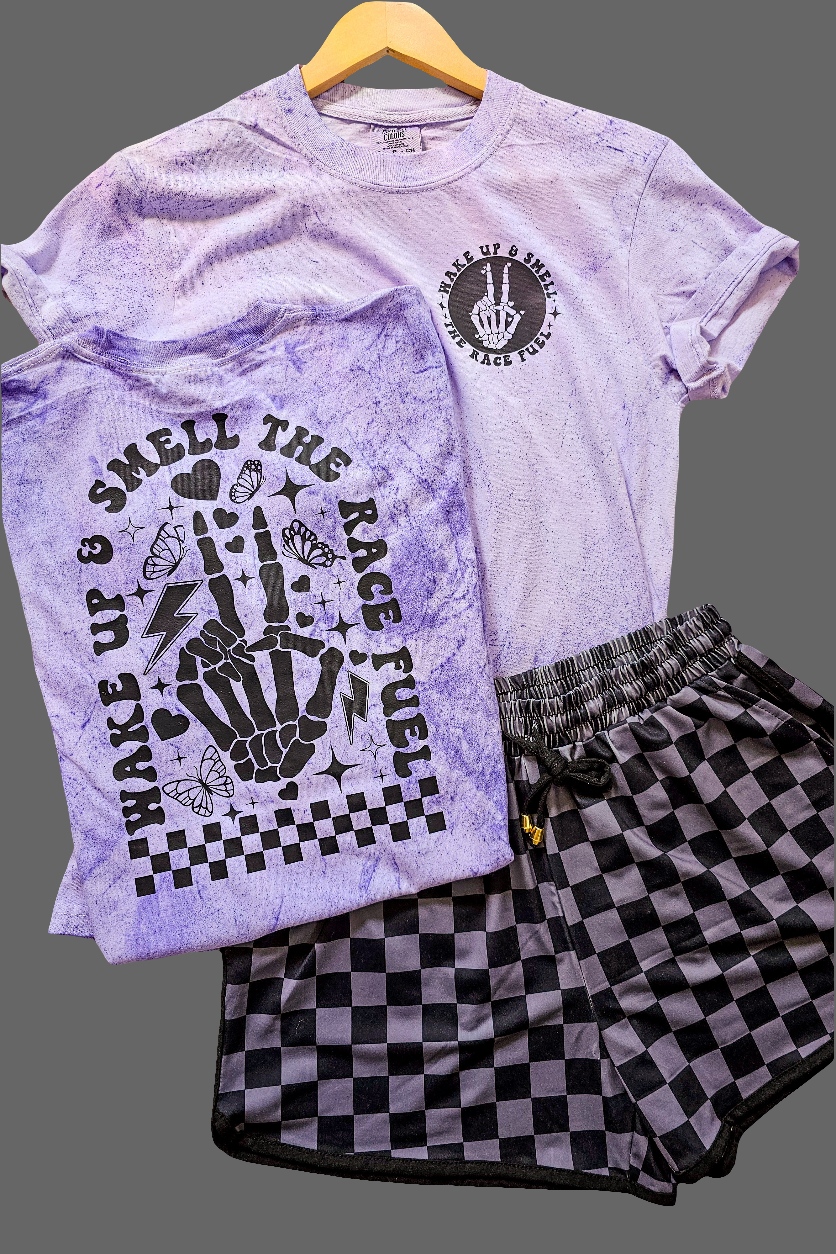 Made To Order|Wake Up And Smell The Race Fuel Graphic Tee 🏁💜