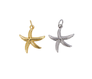 Tiny Mini Gold Filled Starfish Sea Charm Pendant