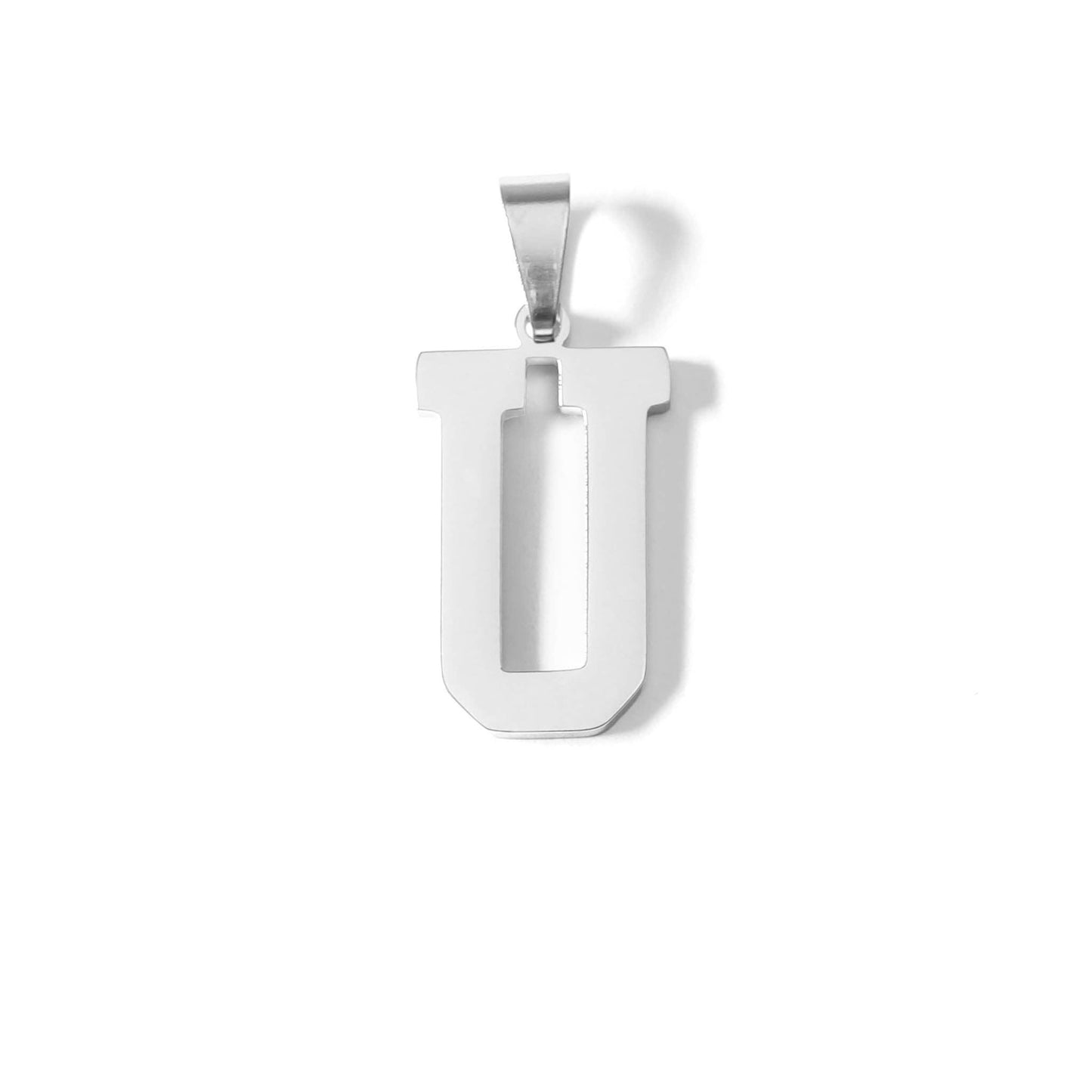 Stainless Steel Sport Letter Pendant