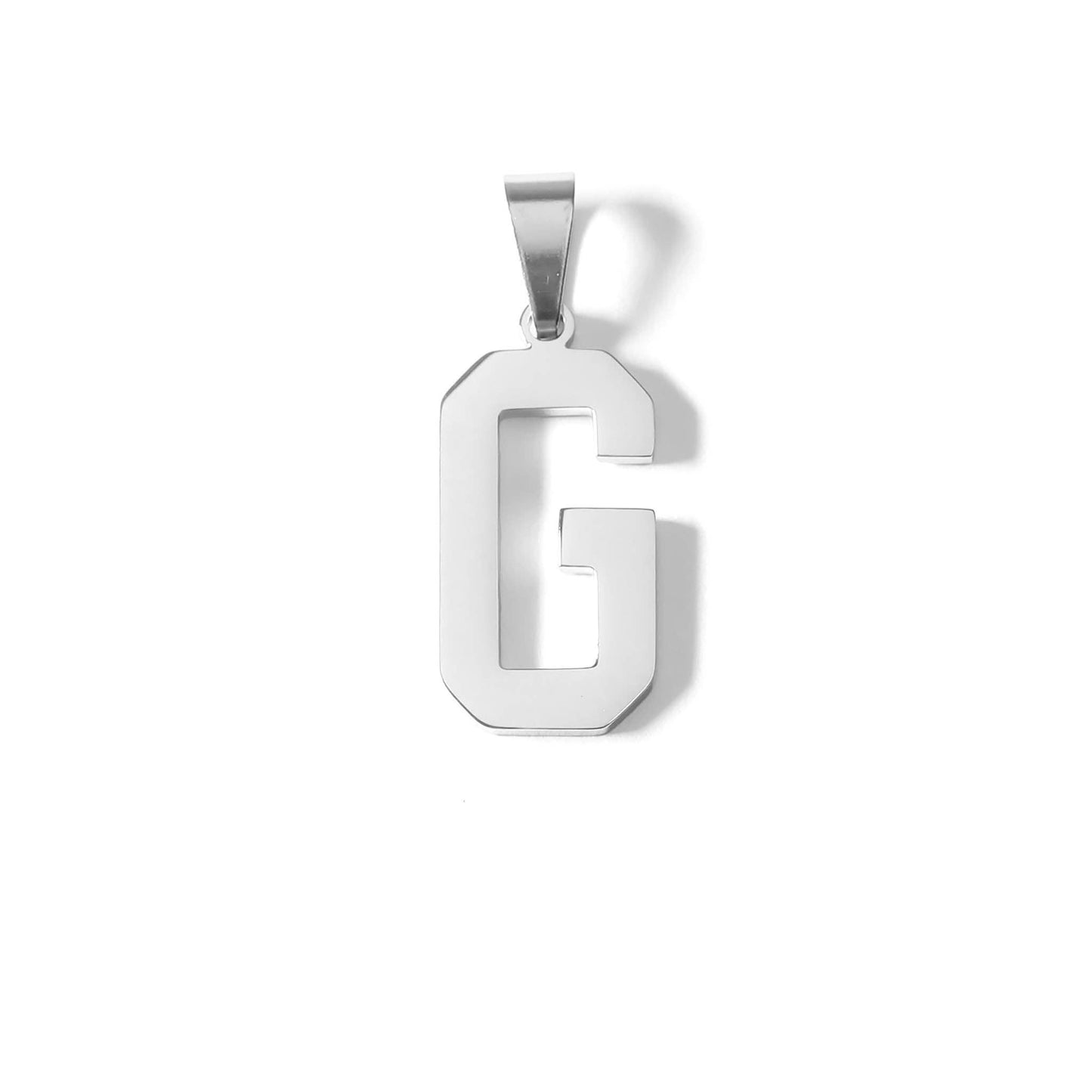 Stainless Steel Sport Letter Pendant