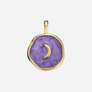 Enamel Celestial Jewelry Gold Crescent Moon Charm