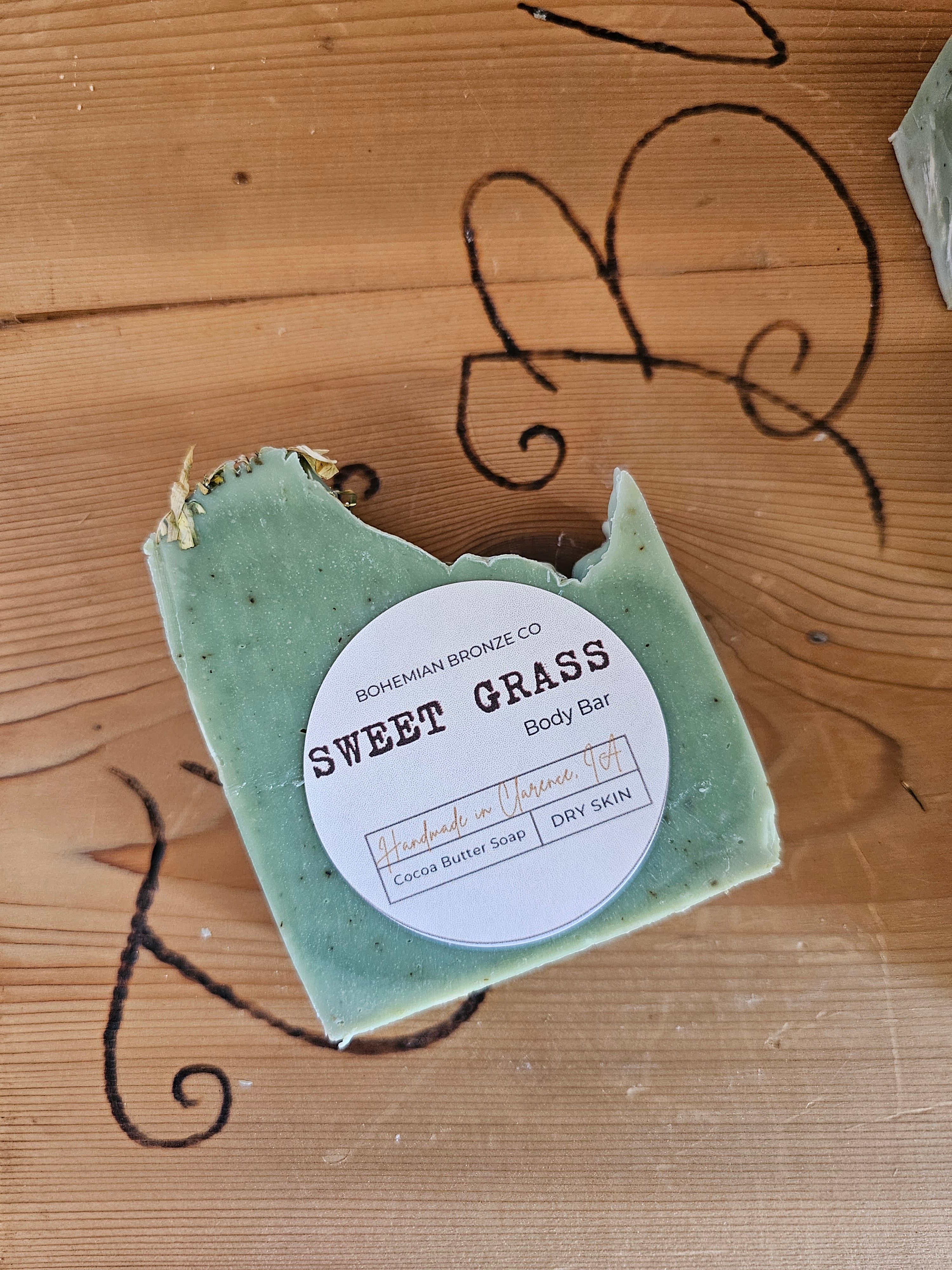 Sweet Grass Soap Body Bar For Dry Skin