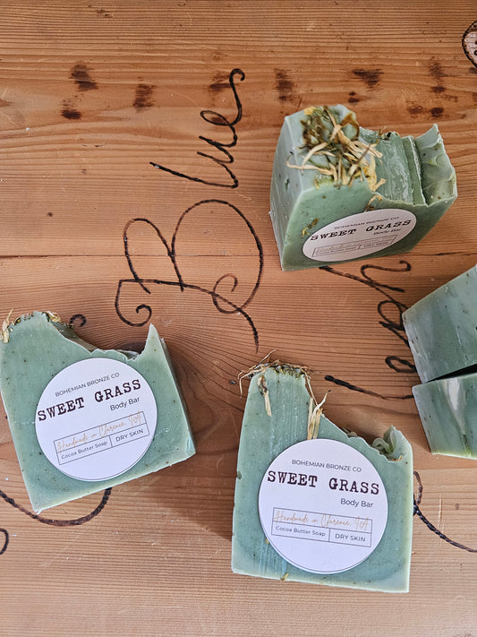 Sweet Grass Soap Body Bar For Dry Skin