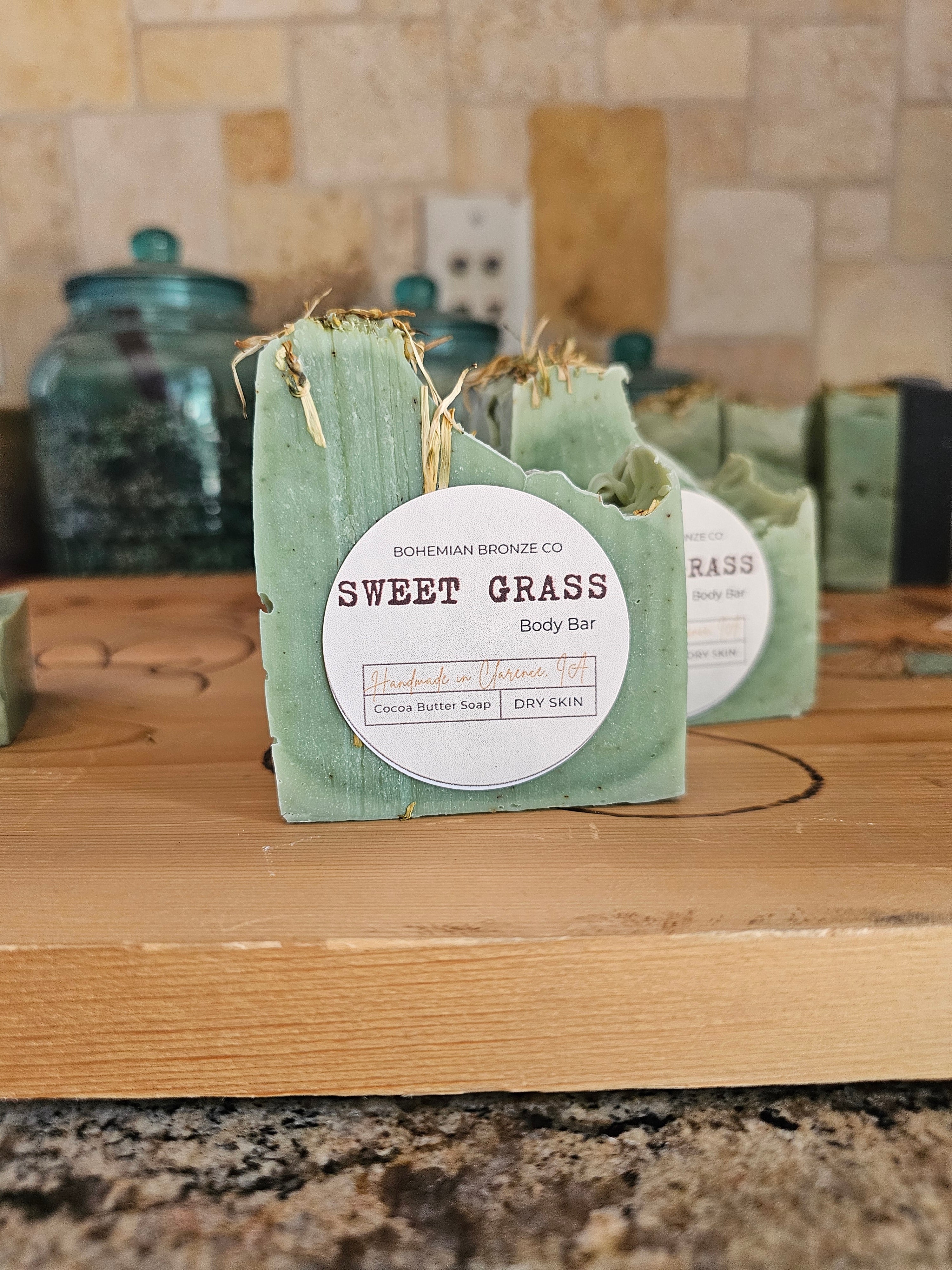 Sweet Grass Soap Body Bar For Dry Skin