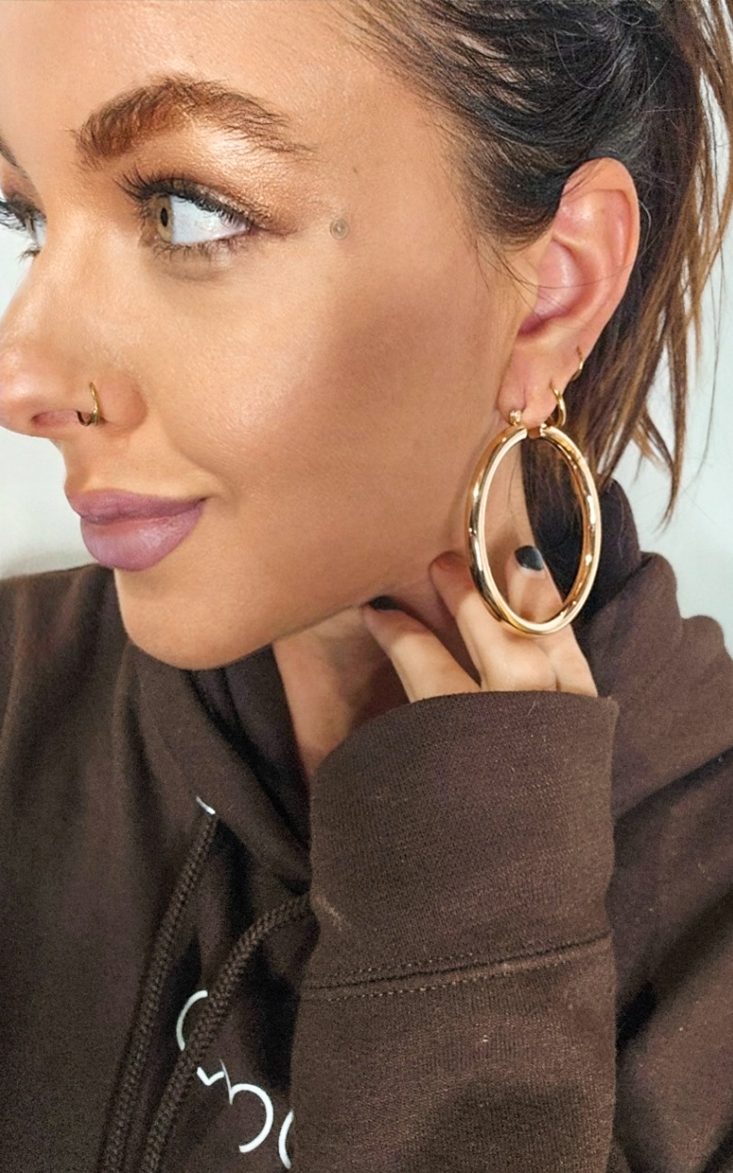 Big Hoop Energy Earrings In Gold