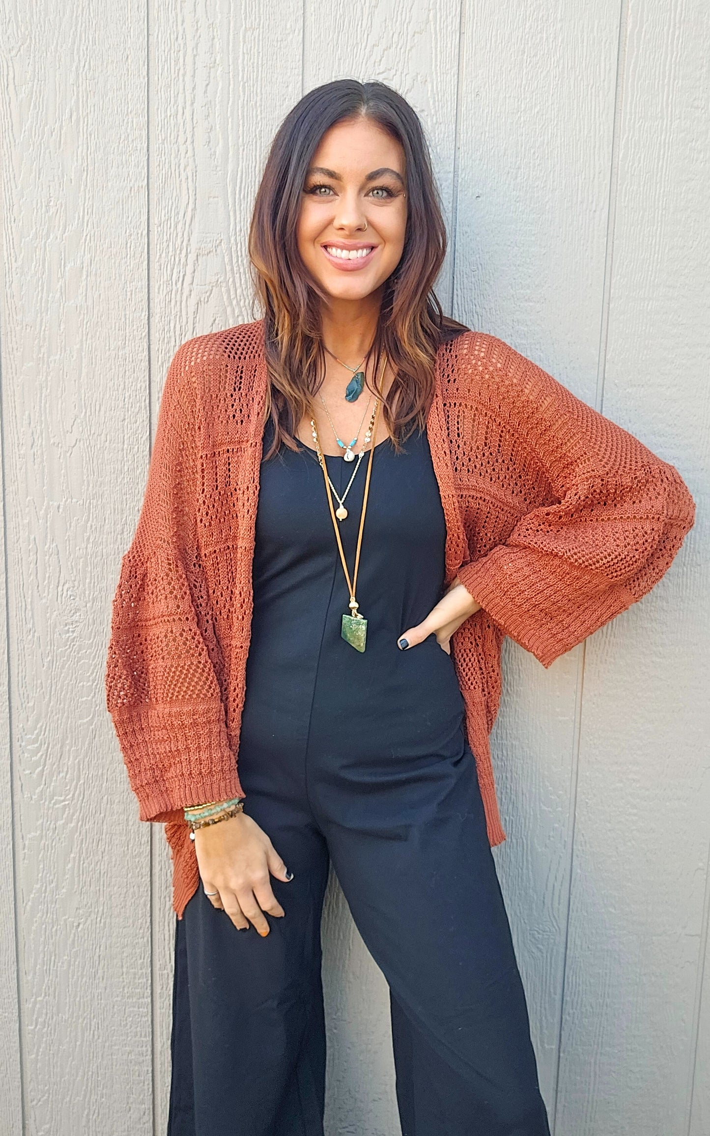 Studio|Wanderlust Cardi In Rust