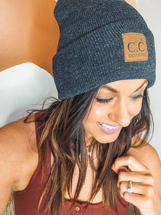 Studio|C.C. Beanie In Dark Melange Gray