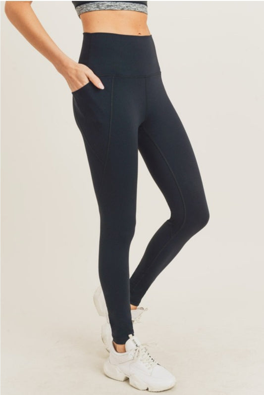 Studio|Mono B Tummy-Control Essential Solid Leggings