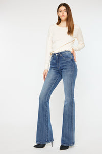 Warehouse|Kancan Cat's Whiskers High Waist Flare Jeans