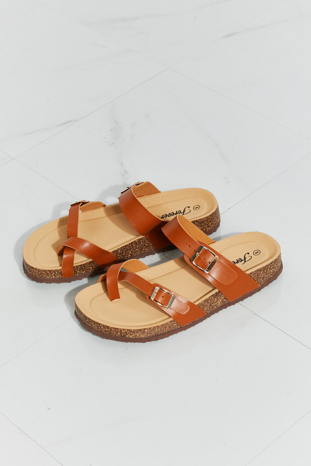 Coastal Escape Toe Ring Footbed Slide Sandal